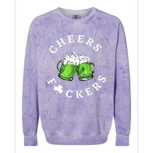 Cheers F Ckers St Patricks Day Colorblast Crewneck Sweatshirt