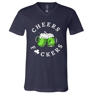 Cheers F Ckers St Patricks Day V-Neck T-Shirt