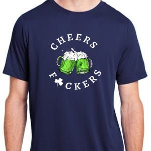 Cheers F Ckers St Patricks Day Adult ChromaSoft Performance T-Shirt