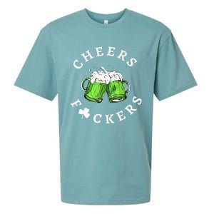 Cheers F Ckers St Patricks Day Sueded Cloud Jersey T-Shirt