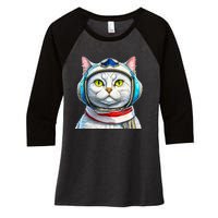 Commander Fuzz  Women's Tri-Blend 3/4-Sleeve Raglan Shirt