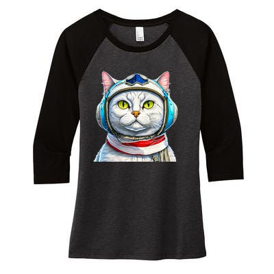 Commander Fuzz  Women's Tri-Blend 3/4-Sleeve Raglan Shirt