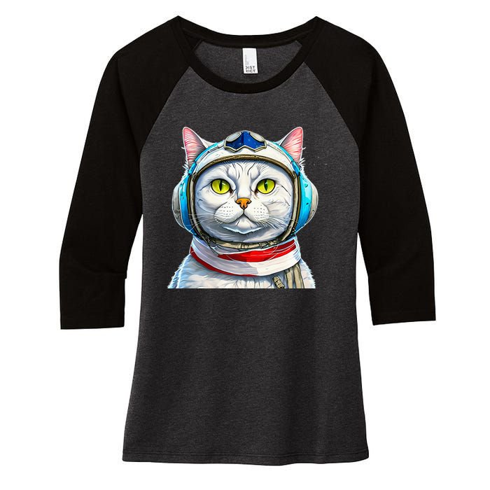 Commander Fuzz  Women's Tri-Blend 3/4-Sleeve Raglan Shirt