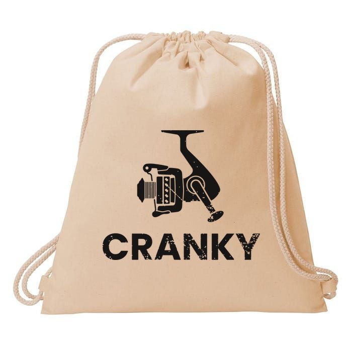 Cranky Fishing Drawstring Bag