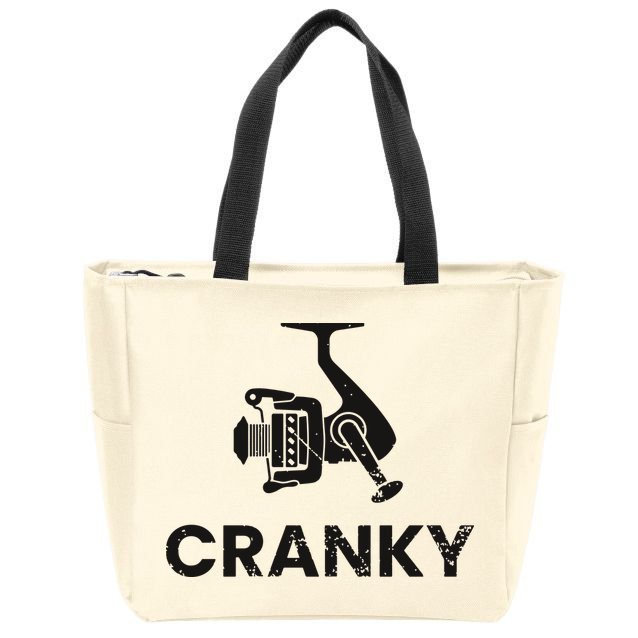 Cranky Fishing Zip Tote Bag