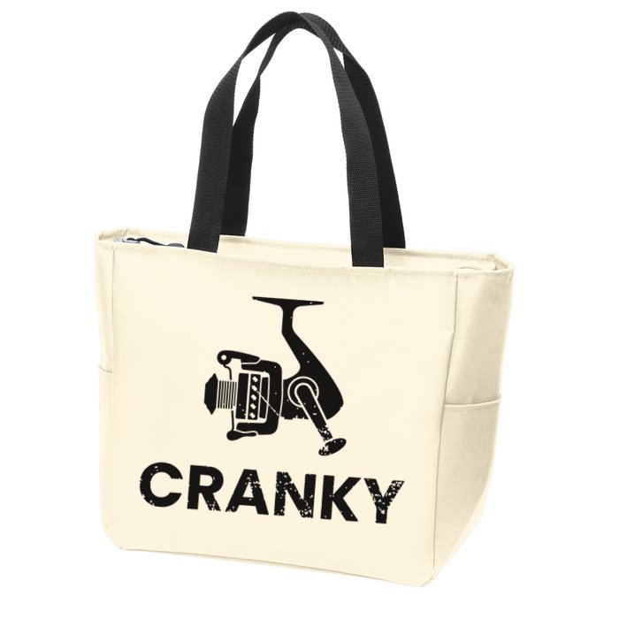 Cranky Fishing Zip Tote Bag
