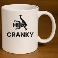 Cranky Fishing 11oz C Handle Ceramic Mug