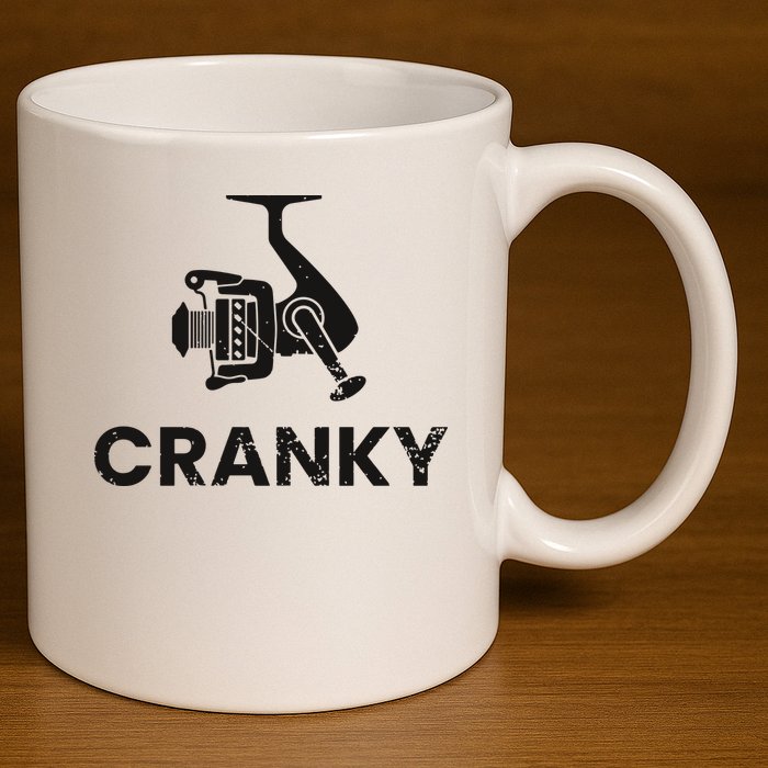 Cranky Fishing 11oz C Handle Ceramic Mug