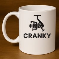 Cranky Fishing 11oz C Handle Ceramic Mug