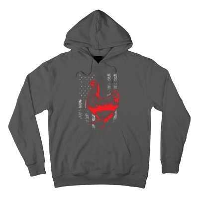 Chicken Farmer Cool Chicken Flag T Hoodie