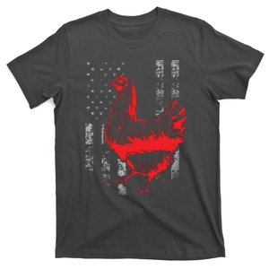 Chicken Farmer Cool Chicken Flag T T-Shirt