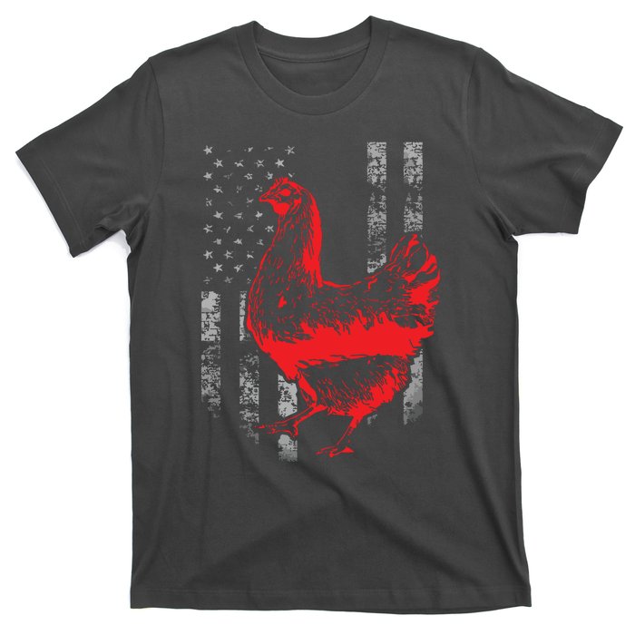 Chicken Farmer Cool Chicken Flag T T-Shirt