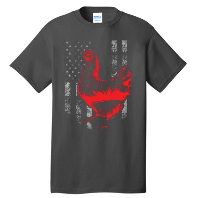 Chicken Farmer Cool Chicken Flag T Tall T-Shirt