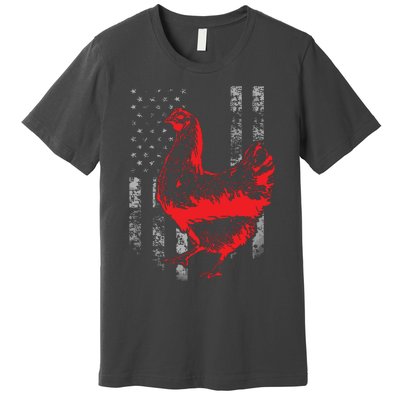 Chicken Farmer Cool Chicken Flag T Premium T-Shirt