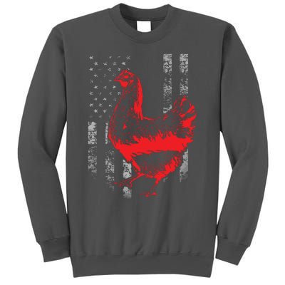 Chicken Farmer Cool Chicken Flag T Tall Sweatshirt