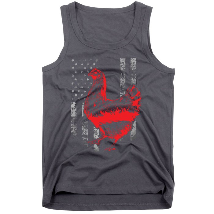 Chicken Farmer Cool Chicken Flag T Tank Top