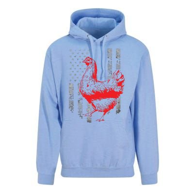 Chicken Farmer Cool Chicken Flag T Unisex Surf Hoodie