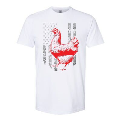 Chicken Farmer Cool Chicken Flag T Softstyle CVC T-Shirt