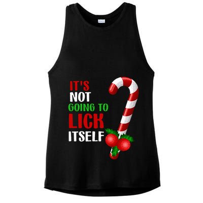 Christmas Funny Candy Canes It`s Not Going to Lick Itself Ladies PosiCharge Tri-Blend Wicking Tank