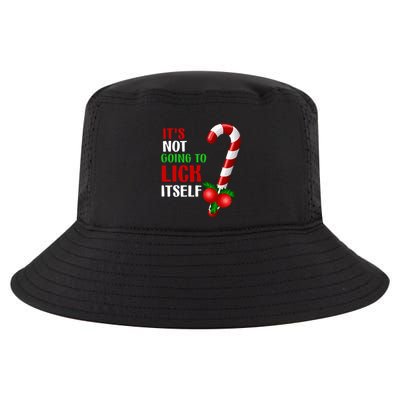 Christmas Funny Candy Canes It`s Not Going to Lick Itself Cool Comfort Performance Bucket Hat