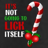 Christmas Funny Candy Canes It`s Not Going to Lick Itself 7 Panel Mesh Trucker Snapback Hat
