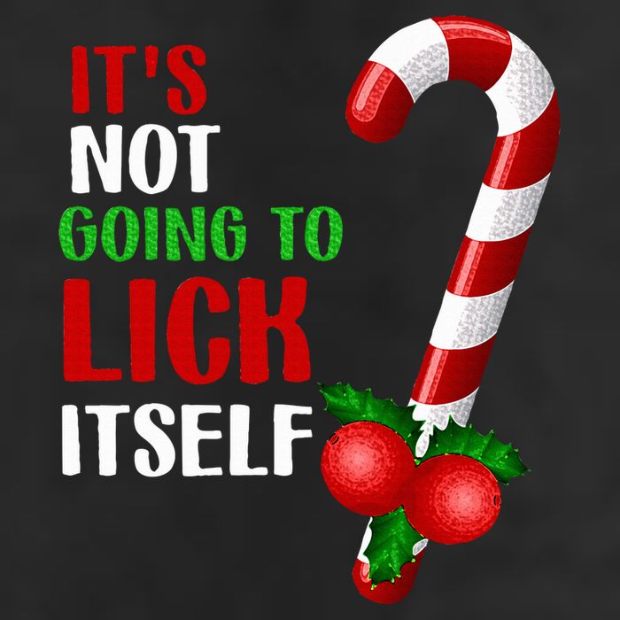Christmas Funny Candy Canes It`s Not Going to Lick Itself 7 Panel Mesh Trucker Snapback Hat