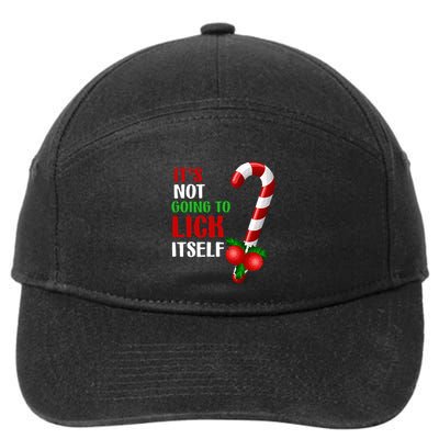 Christmas Funny Candy Canes It`s Not Going to Lick Itself 7-Panel Snapback Hat