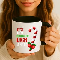 Christmas Funny Candy Canes It`s Not Going to Lick Itself Mug