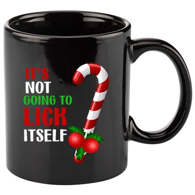 Christmas Funny Candy Canes It`s Not Going to Lick Itself 11oz C Handle Ceramic Mug
