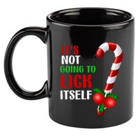 Christmas Funny Candy Canes It`s Not Going to Lick Itself 11oz C Handle Ceramic Mug