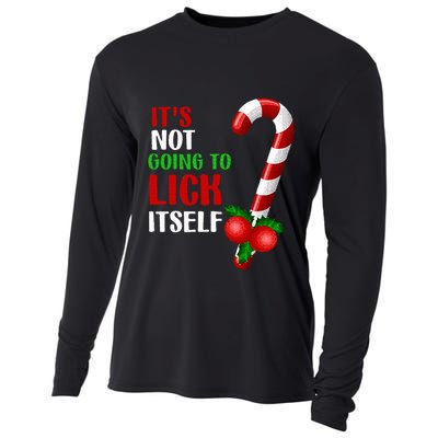 Christmas Funny Candy Canes It`s Not Going to Lick Itself Cooling Performance Long Sleeve Crew