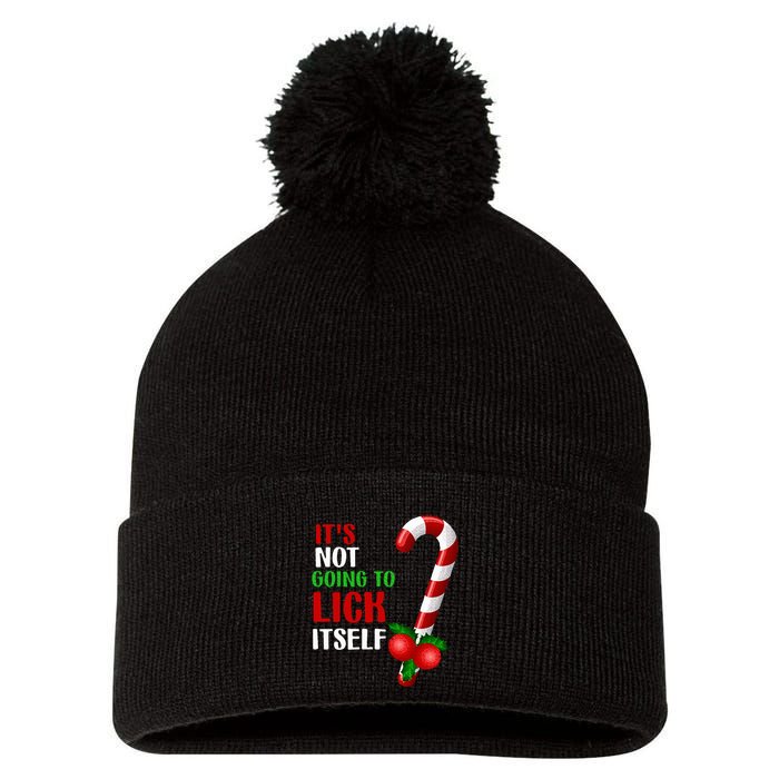 Christmas Funny Candy Canes It`s Not Going to Lick Itself Pom Pom 12in Knit Beanie
