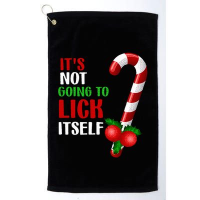 Christmas Funny Candy Canes It`s Not Going to Lick Itself Golf Towel