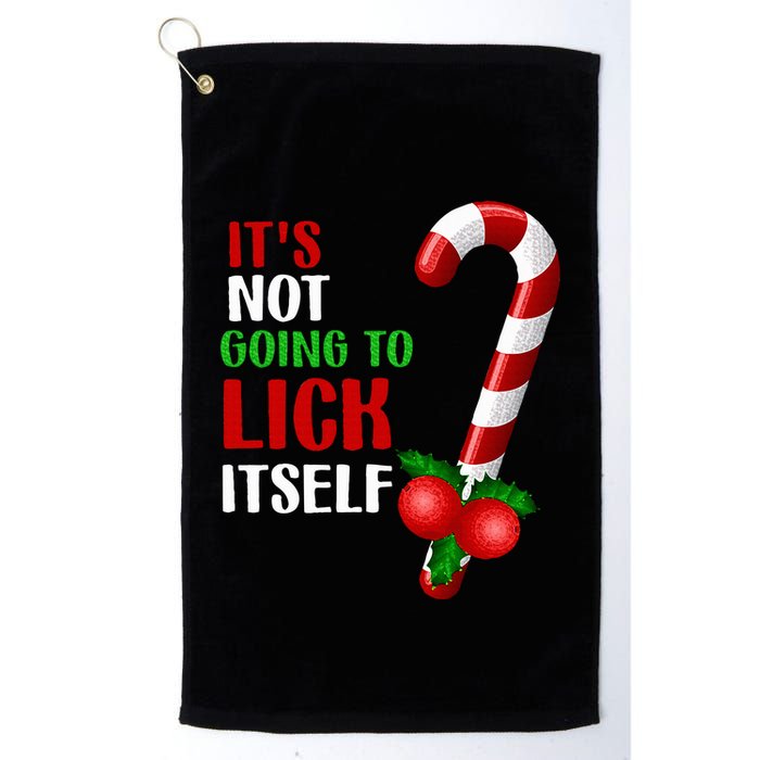 Christmas Funny Candy Canes It`s Not Going to Lick Itself Golf Towel
