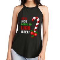 Christmas Funny Candy Canes It`s Not Going to Lick Itself Women's Perfect Tri Rocker Tank