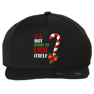 Christmas Funny Candy Canes It`s Not Going to Lick Itself Wool Snapback Cap
