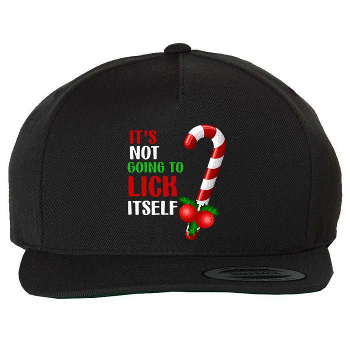 Christmas Funny Candy Canes It`s Not Going to Lick Itself Wool Snapback Cap