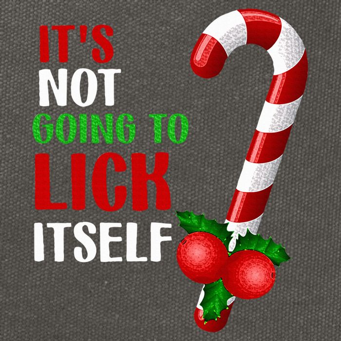 Christmas Funny Candy Canes It`s Not Going to Lick Itself Cotton Canvas Backpack