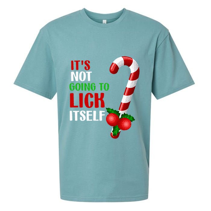 Christmas Funny Candy Canes It`s Not Going to Lick Itself Sueded Cloud Jersey T-Shirt