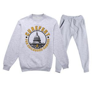 Curefest For Childhood Cancer 2024 Design 3 Premium Crewneck Sweatsuit Set