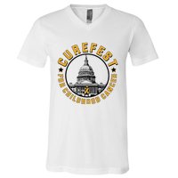 Curefest For Childhood Cancer 2024 Design 3 V-Neck T-Shirt