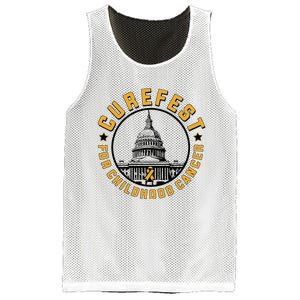 Curefest For Childhood Cancer 2024 Design 3 Mesh Reversible Basketball Jersey Tank