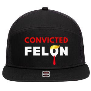 Convicted Felon Donald Trump Guilty Lock Him Up 7 Panel Mesh Trucker Snapback Hat