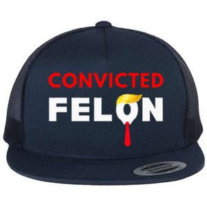 Convicted Felon Donald Trump Guilty Lock Him Up Flat Bill Trucker Hat