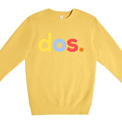 Cute Funny Dos Anos 2nd Birthday For Boys Premium Crewneck Sweatshirt