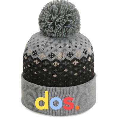 Cute Funny Dos Anos 2nd Birthday For Boys The Baniff Cuffed Pom Beanie