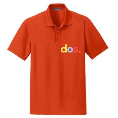 Cute Funny Dos Anos 2nd Birthday For Boys Dry Zone Grid Polo