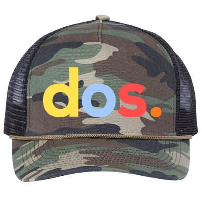 Cute Funny Dos Anos 2nd Birthday For Boys Retro Rope Trucker Hat Cap