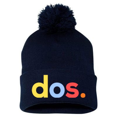 Cute Funny Dos Anos 2nd Birthday For Boys Pom Pom 12in Knit Beanie