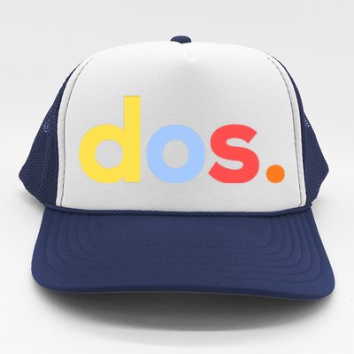 Cute Funny Dos Anos 2nd Birthday For Boys Trucker Hat